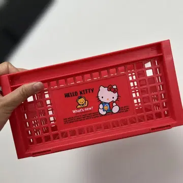 산리오 헬로키티 레트로 바스켓 케이스