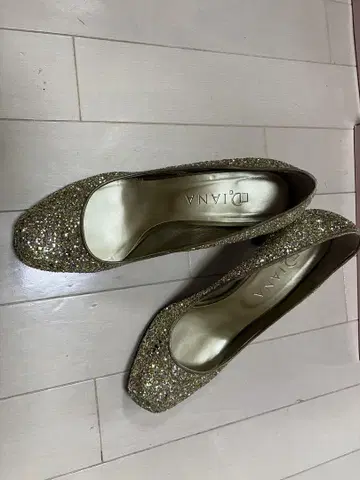 Diana 골드 글리터 펌프스 약 7cm 힐