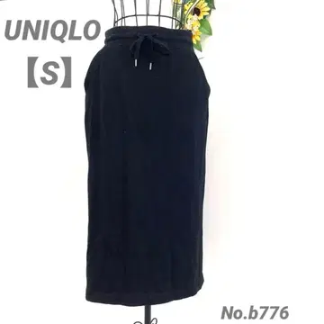 유니클로 UNIQLO 속기모 타이트 스커트 S 블랙 따뜻한 방한 심플