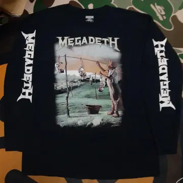 MEGADETH 메가데스 슬리브 로고 롱T 저지제