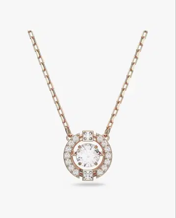 새상품급 SWAROVSKI 핑크 골드 목걸이