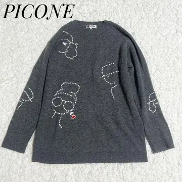 [새상품급] PICONE 피코네 캐시미어 혼방 니트 스웨터 그레이 38