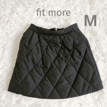 fit more 퀼팅 미니 스커트 M 블랙