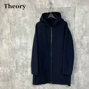 Theory 캐시미어 혼방 더블 페이스 집업 후디 코트 M