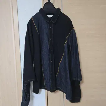 지에다 스위칭 데님 셔츠 데님 자켓