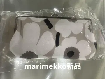 marimekko 꽃무늬 파우치 그레이 화이트