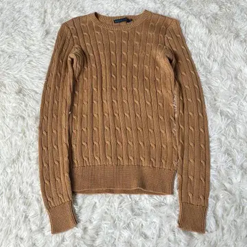 새상품급 Ralph 랄프 로렌 코튼 케이블 니트 스웨터 베이지
