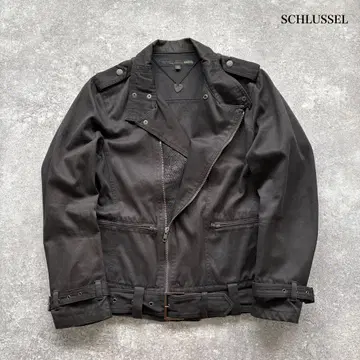 [ SCHLUSSEL ] 슈리셀 더블 라이더스 코튼 자켓 Y2K