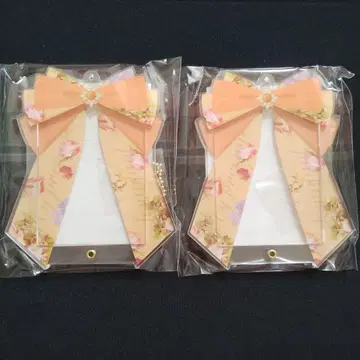 후쿠야 리본 아크릴 프레임 플라워 가든 오렌지 2세트