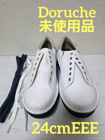 Doruche 가죽 스니커즈 24.0cm 화이트