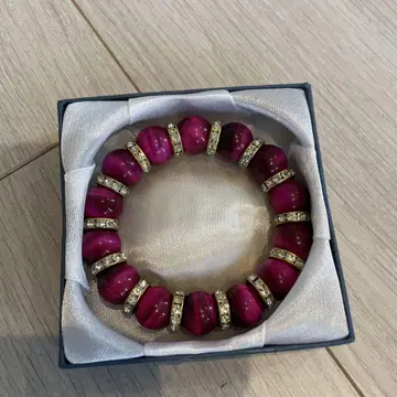 핑크 비즈 크리스탈 팔찌