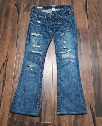 TRUE RELIGION 부츠컷 데님 26 데미지 가공