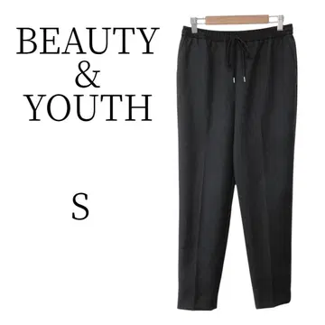 새상품급 BEAUTY&YOUTH 블랙 와이드 팬츠 이지 팬츠 S