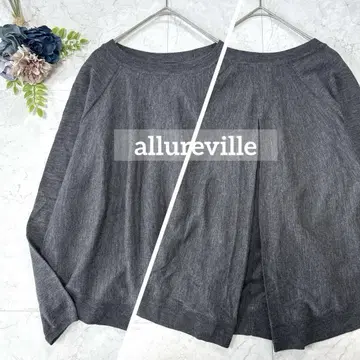 allureville 알아바일 크루넥 울 니트 그레이