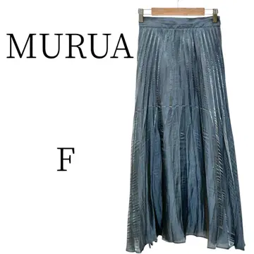 새상품급 MURUA 그레이 롱 플리츠 스커트 FREE SIZE