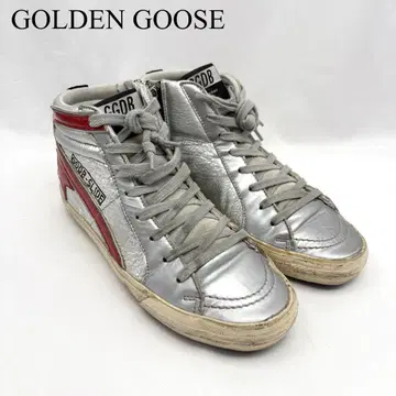GOLDEN GOOSE 하이컷 스니커즈 SLIDE 실버 스타