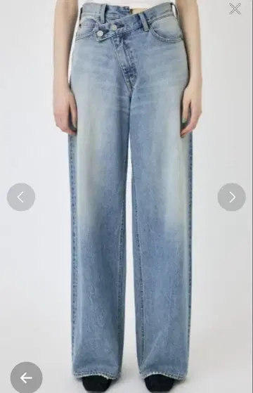 moussy cross waist wide straight