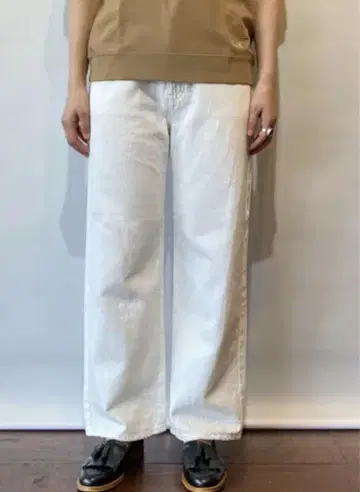 caqu linen sagging baggy 스트레이트 데님 사큐우