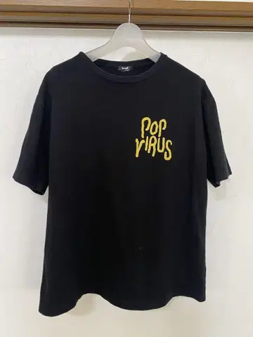 호시노 겐 POP VIRUS 블랙 티셔츠 [ S ]