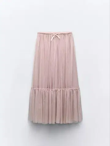 자라 샤샤 스커트 핑크 M 허리밴딩