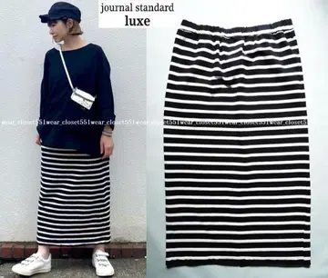 2021 새상품급 저널 스탠다드 럭스 데라베 보더 타이트 스커트 F 블랙