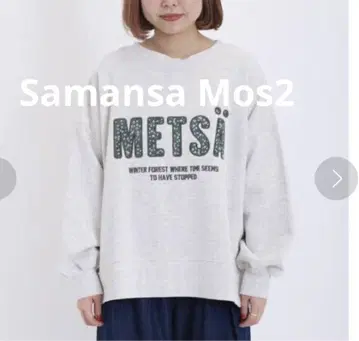 사만사 모스모스 samansa Mos2 쭈리 기모 아플리케 로고 맨투맨