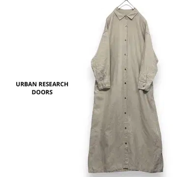 URBAN RESEARCH DOORS 린넨 백 턱 셔츠 원피스