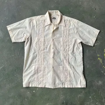 70s 80s Guayabera 쿠바 셔츠