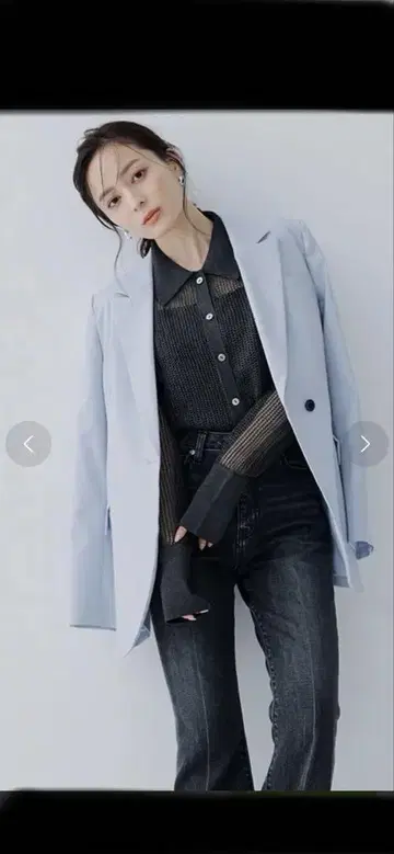 anuans 세미 더블 테일러드 자켓 SAX