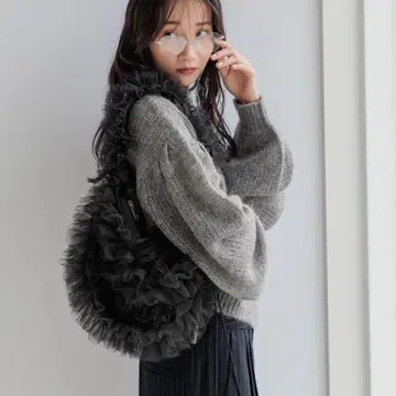 LOWRYS FARM 튤 프릴 숄더백