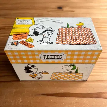 앤티크 빈티지 피넛 스누피 레시피 박스 캔 레트로