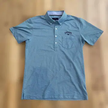 Callaway 체크 무늬 피케 셔츠 M