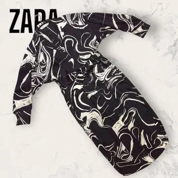 마블 무늬 새틴 원피스 ZARA