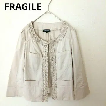 새상품급 FRAGILE 프릴 달린 노카라 자켓 삼양상회