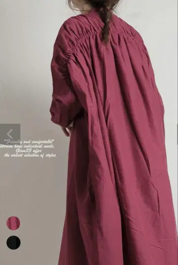 셔츠 원피스 긴팔 블랙 나추카라 nachukara