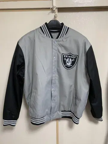 새상품급! RAIDERS 바시티 자켓 L 사이즈 그레이/블랙