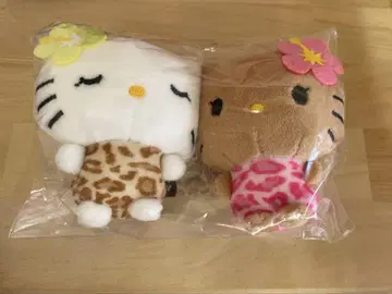산리오 헬로키티 일광화상 키티 봉제 인형 키링 2개 세트