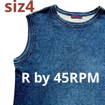 R by 45RPM 베스트 인디고 염색 라운드넥 사이즈 4