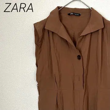 ZARA 올인원 셔츠 팬츠 슬리브리스 심플 포켓 부착