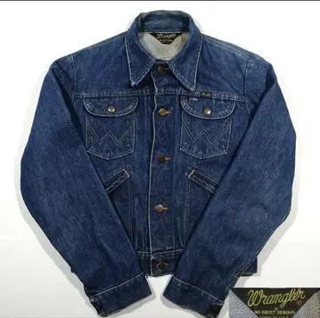 Wrangler 랭글러 삼각형 택 필기체 로고 데님 자켓 구제 의류