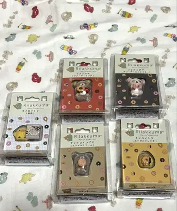 리락쿠마 미스터도넛 푸치리락쿠마 마스코트 5종 (4종+리라노와 1종)