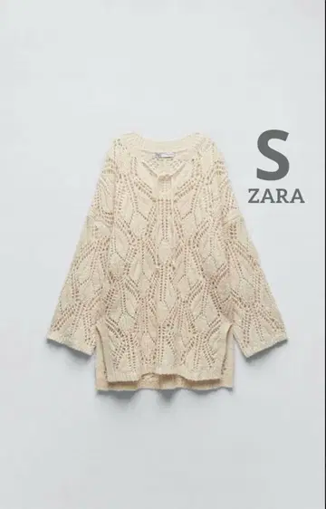 ZARA 레이스 니트 튜닉 택 포함 미사용 새상품 S