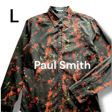 PS Paul Smith 긴팔 셔츠 코튼 블랙 올 패턴 꽃무늬 L