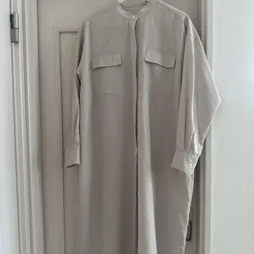 긴팔 셔츠 원피스 베이지