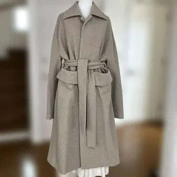 [새상품급] 올드맨즈 테일러 울 트위드 코트 M 베이지