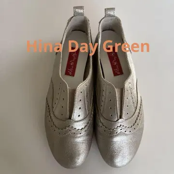 [ Hina Day Green ] 히나 데이 그린 가죽 슬립온 23cm