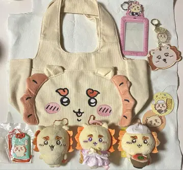 치이카와 시사 백 마스코트 카드 케이스 부적 키링 세트