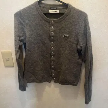LACOSTE 그레이 가디건 36
