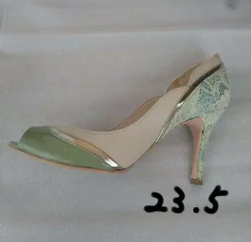 새상품급 DIANA 다이애나 레이스 오픈토 하이힐 23.5cm