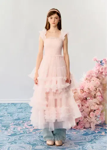 'Ballerina' blooming tulle dress(pink)